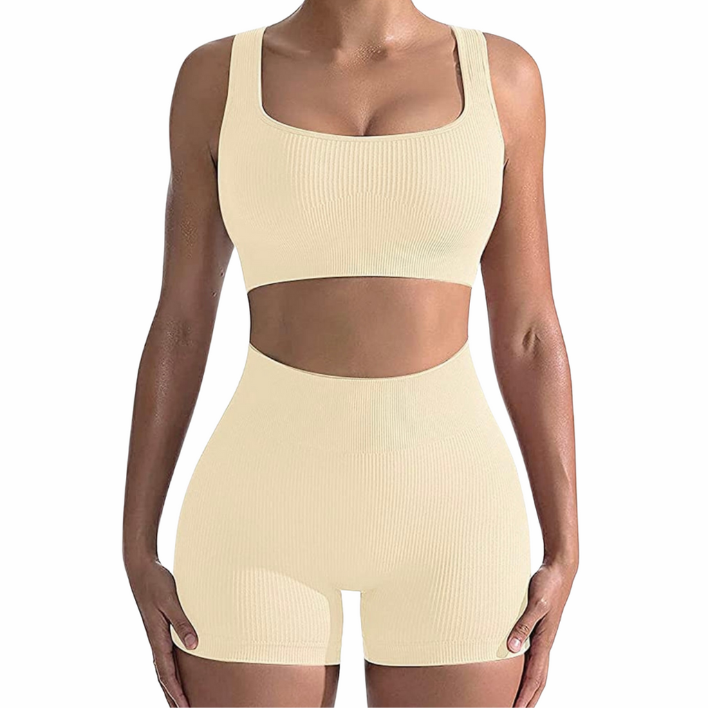 “Ribbed Seamless Set” (Beige)